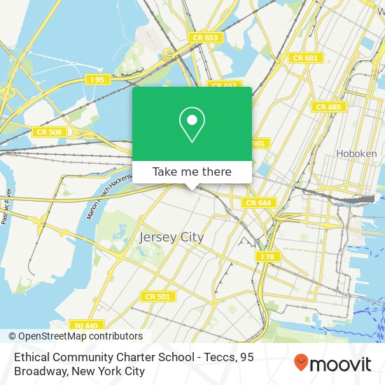 Ethical Community Charter School - Teccs, 95 Broadway map