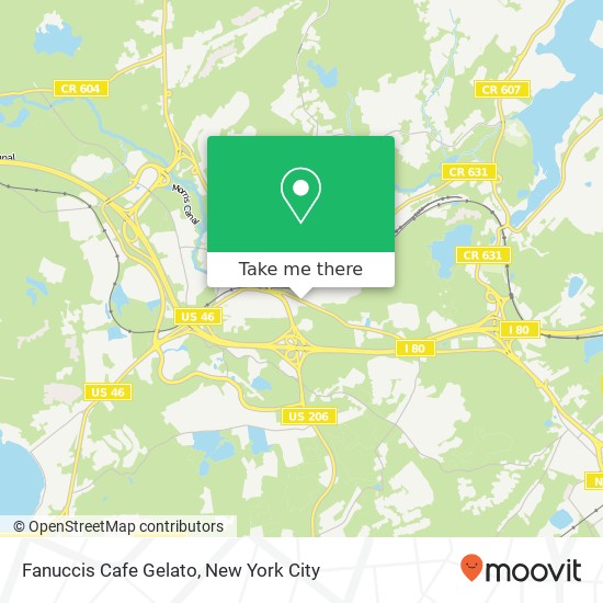 Mapa de Fanuccis Cafe Gelato, 134 US-46