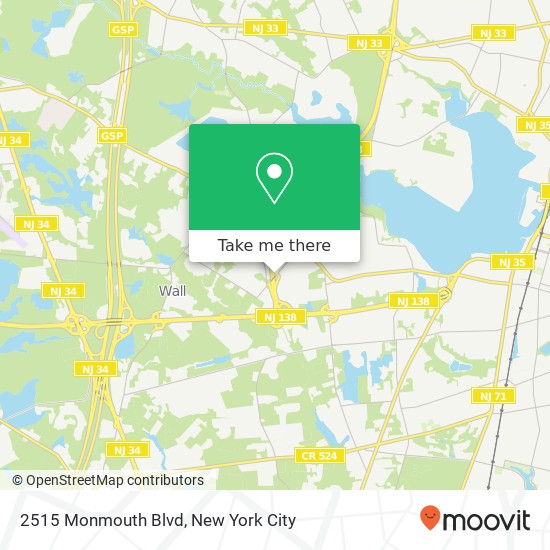 Mapa de 2515 Monmouth Blvd, Wall Twp, NJ 07719
