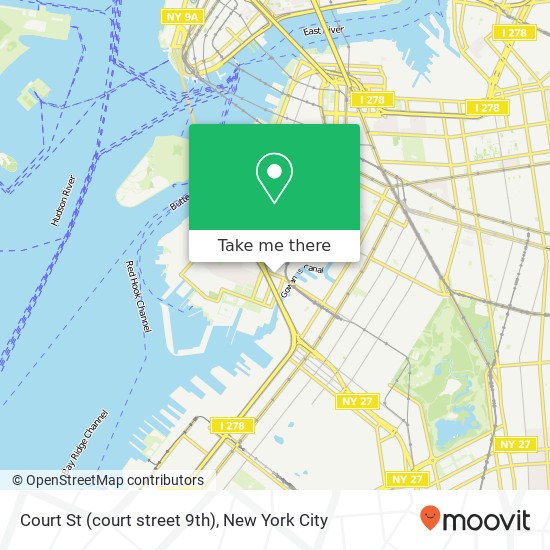 Mapa de Court St (court street 9th), Brooklyn (BROOKLYN), NY 11231