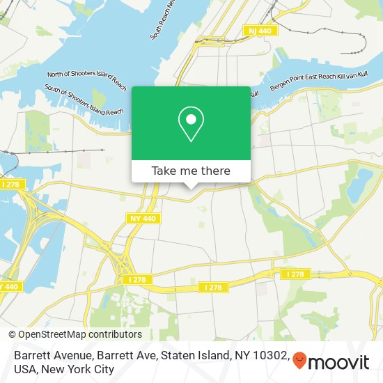 Mapa de Barrett Avenue, Barrett Ave, Staten Island, NY 10302, USA