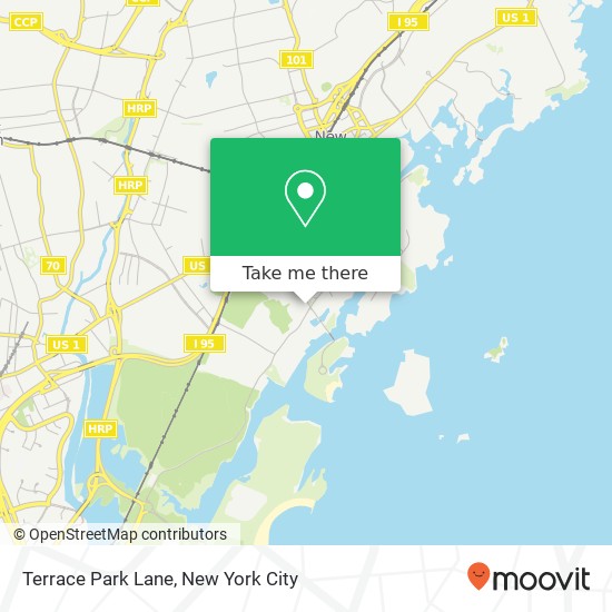 Mapa de Terrace Park Lane, Terrace Park Lane, New Rochelle, NY 10805, USA