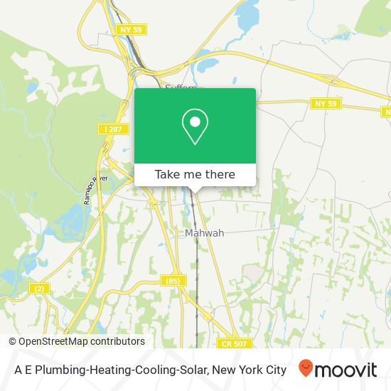 A E Plumbing-Heating-Cooling-Solar, 184 Franklin Tpke map
