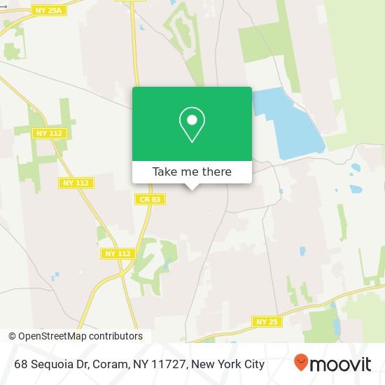 68 Sequoia Dr, Coram, NY 11727 map