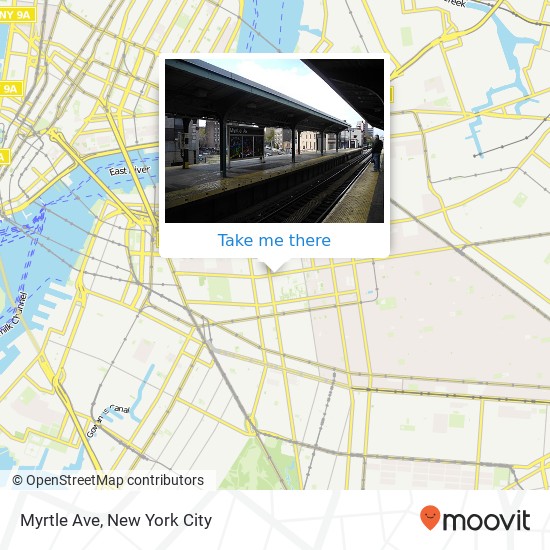 Mapa de Myrtle Ave, Brooklyn, NY 11205