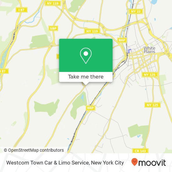 Westcom Town Car & Limo Service map