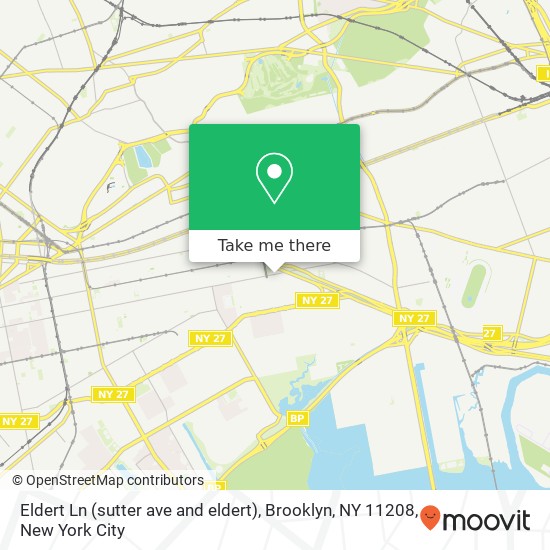 Eldert Ln (sutter ave and eldert), Brooklyn, NY 11208 map