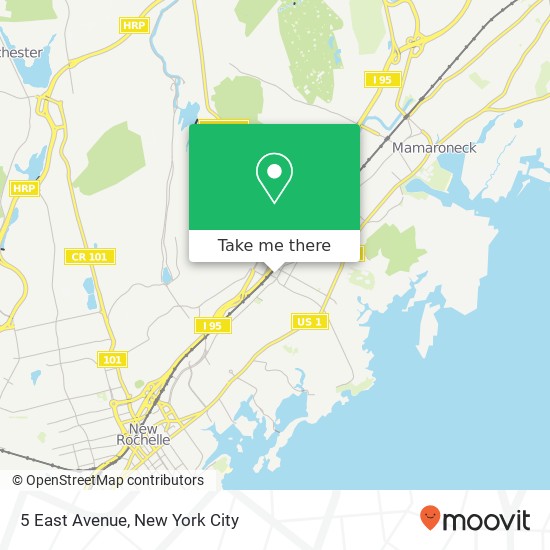 Mapa de 5 East Avenue, 5 East Ave, Larchmont, NY 10538, USA