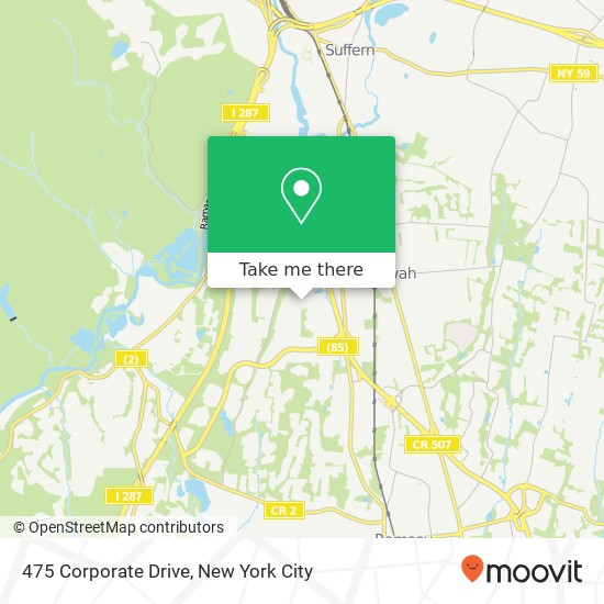 Mapa de 475 Corporate Drive, 475 Corporate Dr, Mahwah, NJ 07430, USA