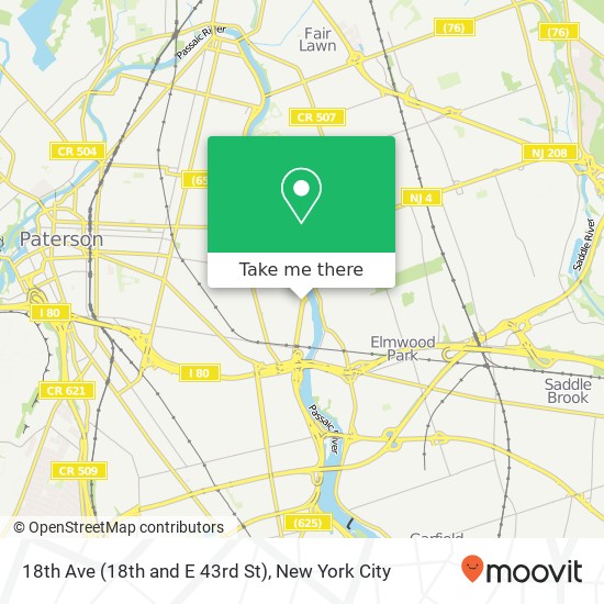 18th Ave (18th and E 43rd St), Paterson, NJ 07504 map