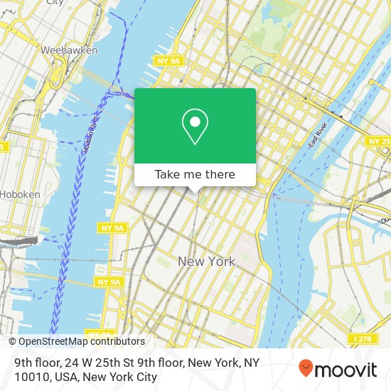 9th floor, 24 W 25th St 9th floor, New York, NY 10010, USA map