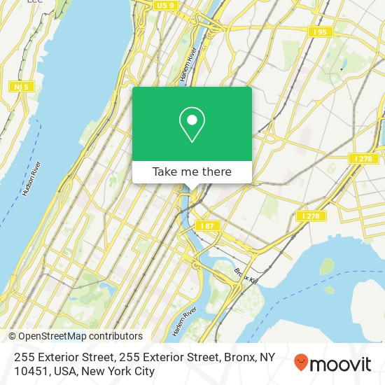 Mapa de 255 Exterior Street, 255 Exterior Street, Bronx, NY 10451, USA