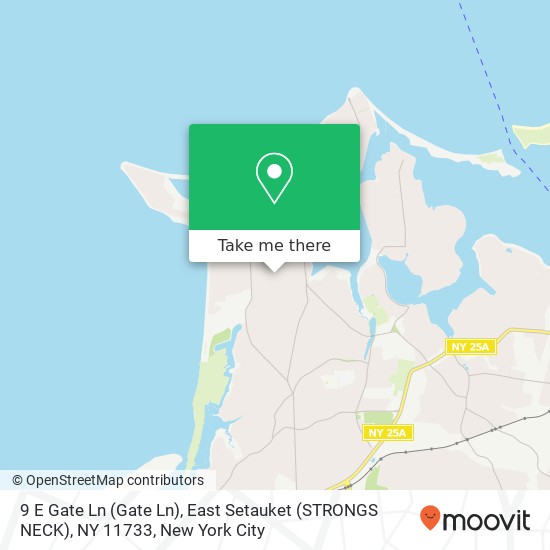 9 E Gate Ln (Gate Ln), East Setauket (STRONGS NECK), NY 11733 map