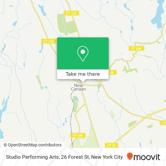 Mapa de Studio Performing Arts, 26 Forest St