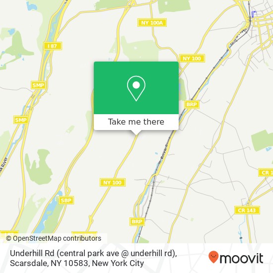 Underhill Rd (central park ave @ underhill rd), Scarsdale, NY 10583 map