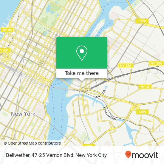 Mapa de Bellwether, 47-25 Vernon Blvd