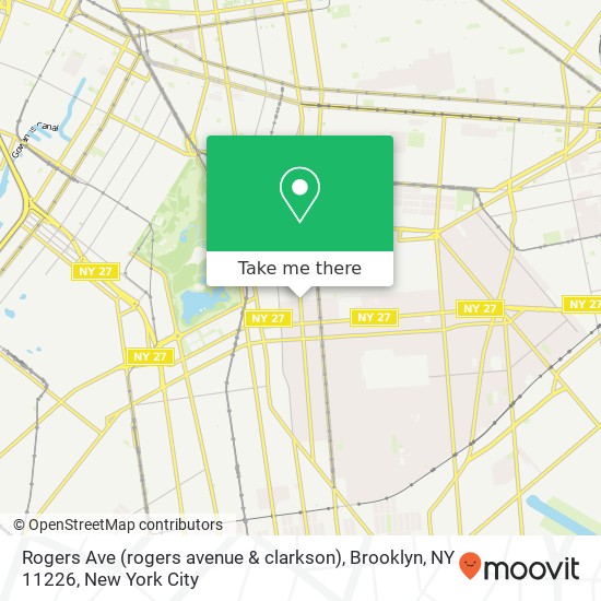 Rogers Ave (rogers avenue & clarkson), Brooklyn, NY 11226 map