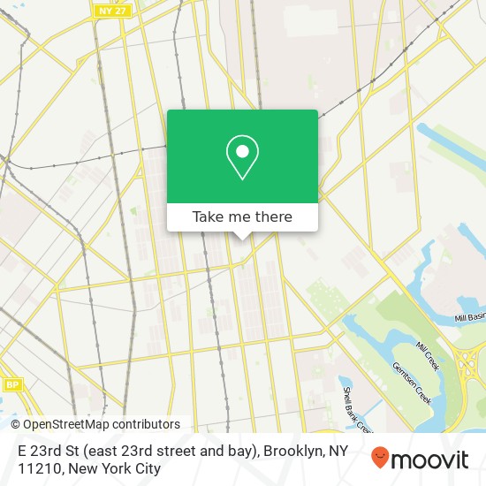 Mapa de E 23rd St (east 23rd street and bay), Brooklyn, NY 11210