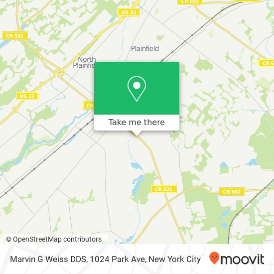 Mapa de Marvin G Weiss DDS, 1024 Park Ave