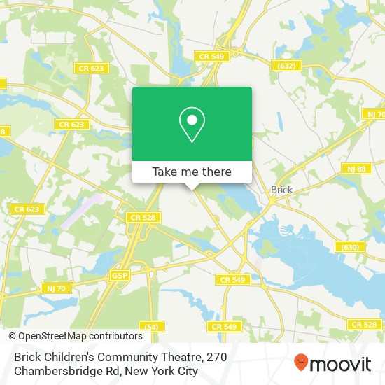 Mapa de Brick Children's Community Theatre, 270 Chambersbridge Rd