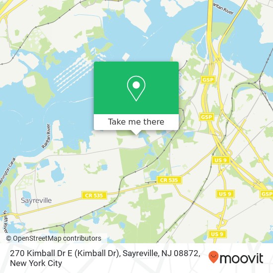 Mapa de 270 Kimball Dr E (Kimball Dr), Sayreville, NJ 08872