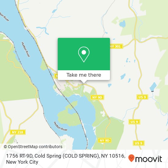 1756 RT-9D, Cold Spring (COLD SPRING), NY 10516 map