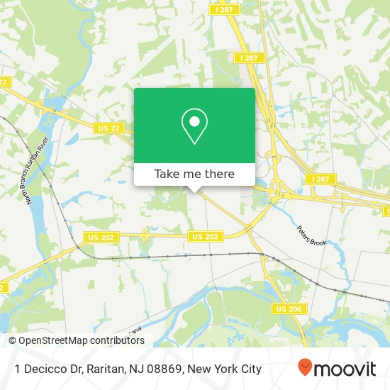 Mapa de 1 Decicco Dr, Raritan, NJ 08869