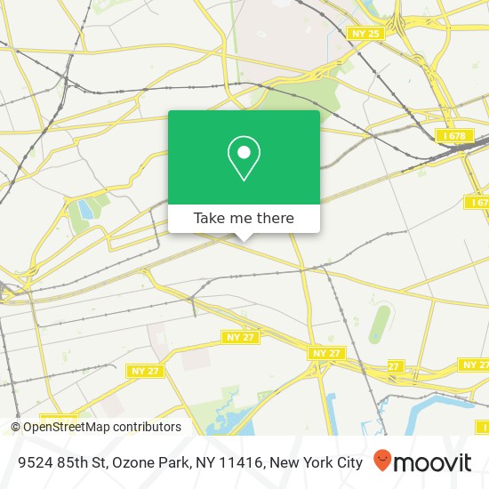 Mapa de 9524 85th St, Ozone Park, NY 11416