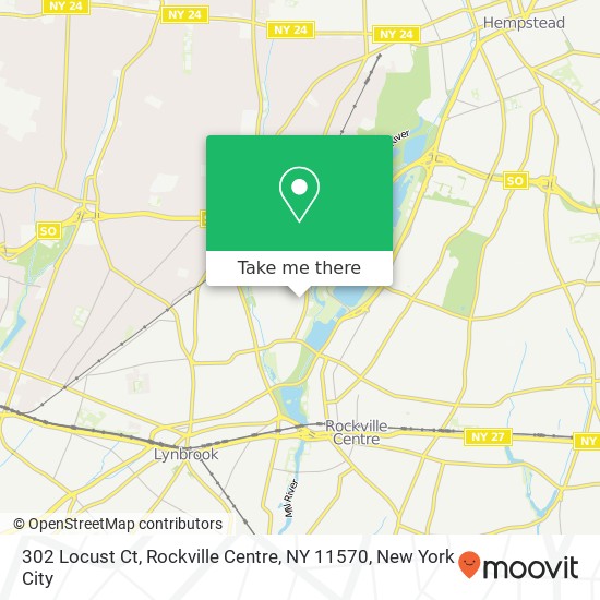 Mapa de 302 Locust Ct, Rockville Centre, NY 11570