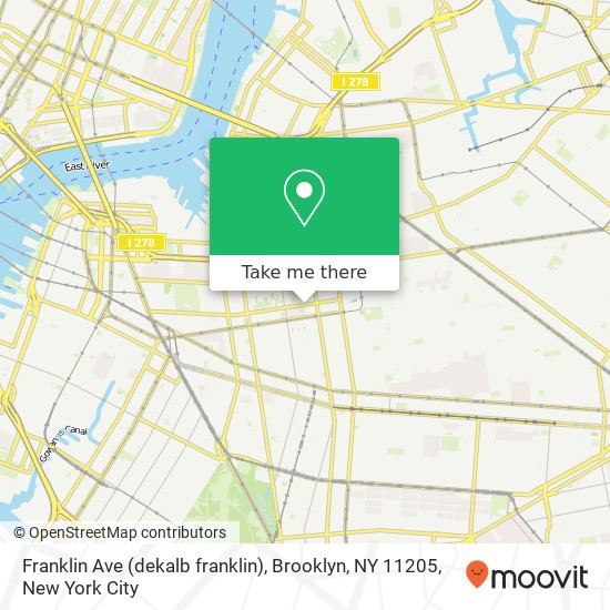 Franklin Ave (dekalb franklin), Brooklyn, NY 11205 map