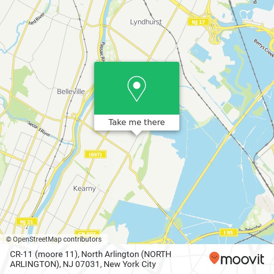 Mapa de CR-11 (moore 11), North Arlington (NORTH ARLINGTON), NJ 07031
