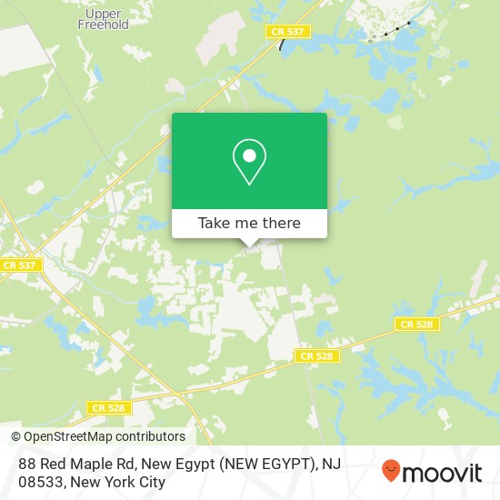 88 Red Maple Rd, New Egypt (NEW EGYPT), NJ 08533 map