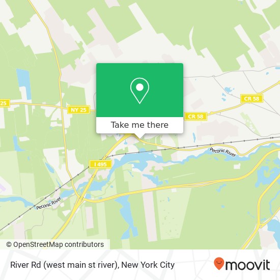 Mapa de River Rd (west main st river), Calverton (Riverhead, Town of), NY 11933
