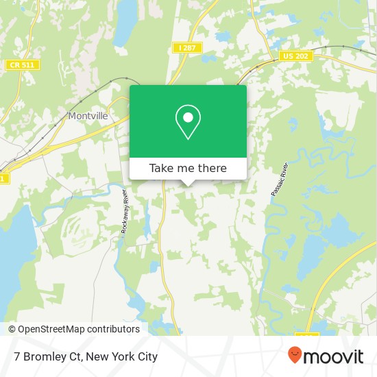 Mapa de 7 Bromley Ct, Montville, NJ 07045