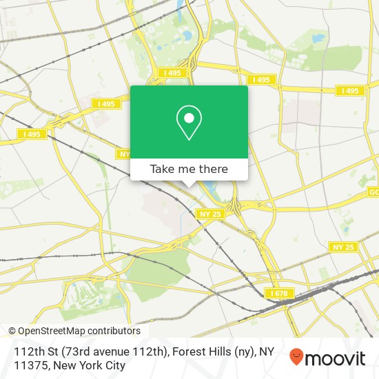 112th St (73rd avenue 112th), Forest Hills (ny), NY 11375 map