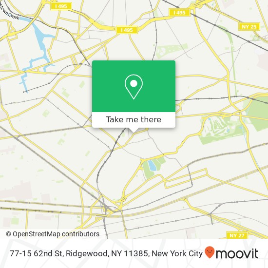 Mapa de 77-15 62nd St, Ridgewood, NY 11385