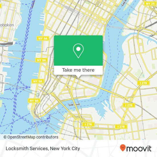 Mapa de Locksmith Services, 108 Delancey St