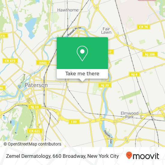 Zemel Dermatology, 660 Broadway map