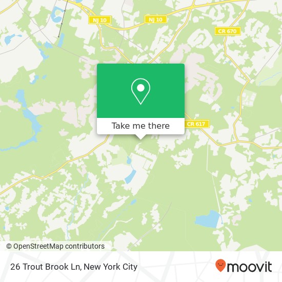 Mapa de 26 Trout Brook Ln, Mendham, NJ 07945