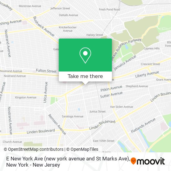 Mapa de E New York Ave (new york avenue and St Marks Ave)