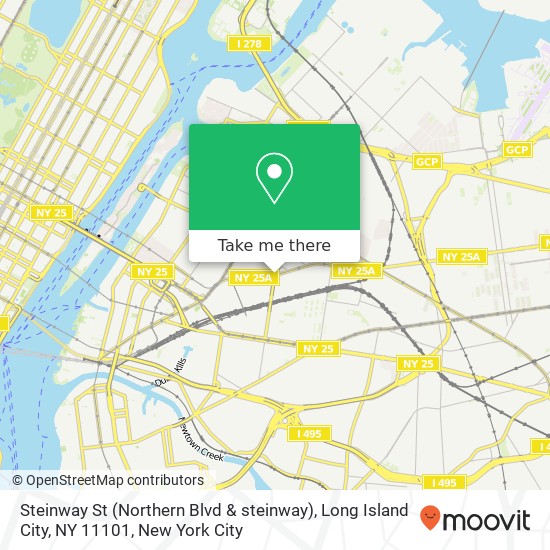 Steinway St (Northern Blvd & steinway), Long Island City, NY 11101 map