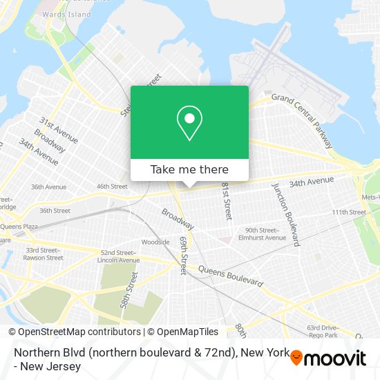 Northern Blvd (northern boulevard & 72nd) map