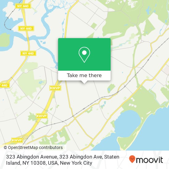 Mapa de 323 Abingdon Avenue, 323 Abingdon Ave, Staten Island, NY 10308, USA