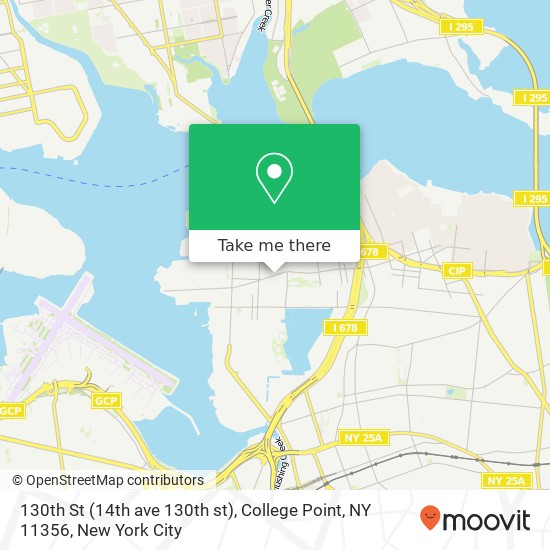 Mapa de 130th St (14th ave 130th st), College Point, NY 11356