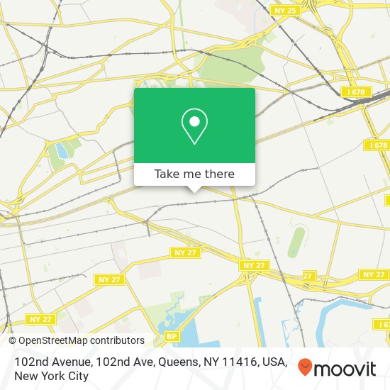 102nd Avenue, 102nd Ave, Queens, NY 11416, USA map