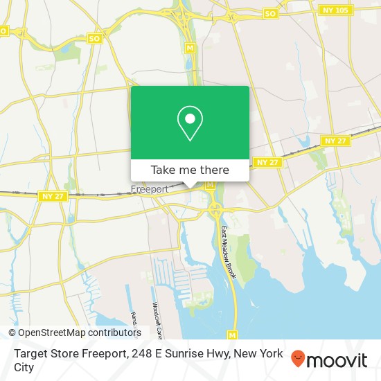 Mapa de Target Store Freeport, 248 E Sunrise Hwy