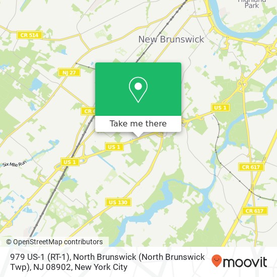 Mapa de 979 US-1 (RT-1), North Brunswick (North Brunswick Twp), NJ 08902