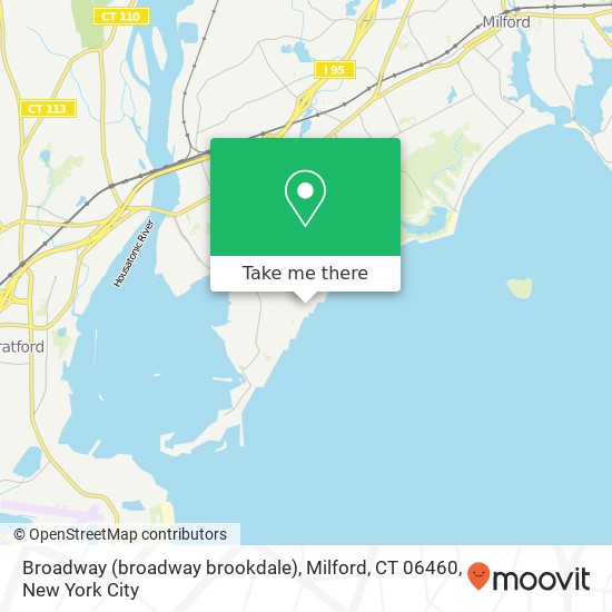 Mapa de Broadway (broadway brookdale), Milford, CT 06460