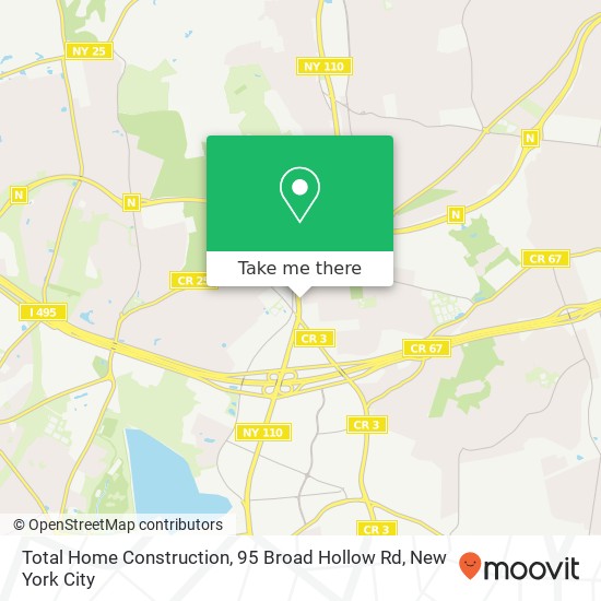 Total Home Construction, 95 Broad Hollow Rd map