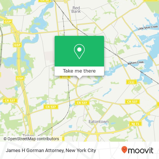 Mapa de James H Gorman Attorney, 1129 Broad St